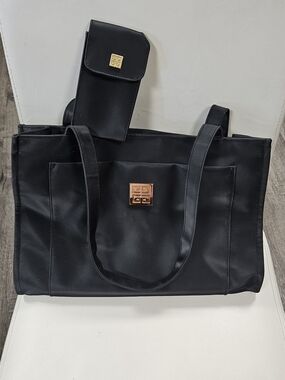 Givency Travel Tote Bag with Gold Accent ,comes w/ Matching Sunglass Case, NWOT